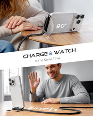 240W Fast C type Charging Cable with Built-in Phone Stand