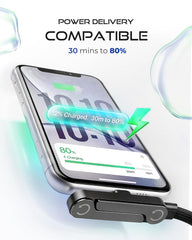 240W Fast C type Charging Cable with Built-in Phone Stand